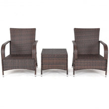 Load image into Gallery viewer, 3PCS Outdoor Patio Rattan Wicker Furniture Set-Beige
