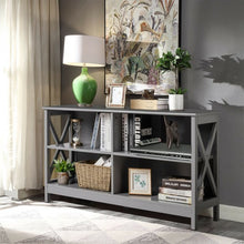 Load image into Gallery viewer, Wooden TV Stand Entertainment Media Center -Gray
