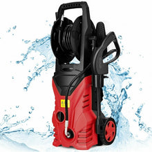 Load image into Gallery viewer, 1800W 2030PSI Electric Pressure Washer Cleaner with Hose Reel-Red
