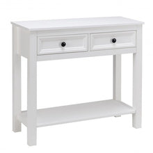 Load image into Gallery viewer, Entryway Hallway Hall 2 Drawer Console Table with Shelf
