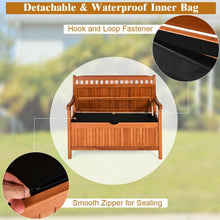 Load image into Gallery viewer, 42&quot; Storage Deck Box Solid Wood Seating Container
