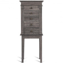 Load image into Gallery viewer, Standing Jewelry Cabinet Storage Organizer with Wooden Legs
