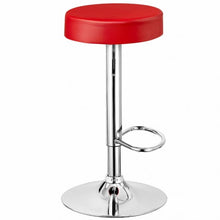 Load image into Gallery viewer, Set of 2 Adjustable Swivel Round Bar Stool  Pub Chair-Red
