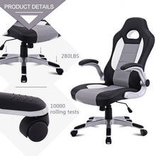 Load image into Gallery viewer, PU Leather Executive Racing Style Bucket Seat Chair 2015 Office Desk Chair
