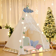 Load image into Gallery viewer, Kids Lace Teepee Tent Folding Children Playhouse W/Bag
