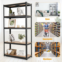 Load image into Gallery viewer, 35.5&quot; x 71&quot; Adjustable 5-Layer 2000 lbs Capacity Tool Shelf -Black
