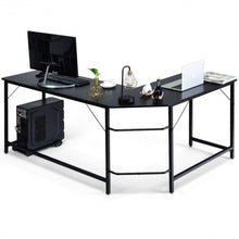 Load image into Gallery viewer, L Shaped Desk Corner Computer Desk PC Laptop Gaming Table Workstation-Black
