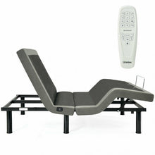 Load image into Gallery viewer, Adjustable Massage Upholstered Bed Base w/ Remote Control &amp; USB Ports-Queen size

