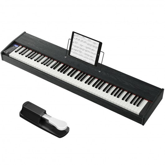 88-Key Full Size Digital Piano Weighted Keyboard with Sustain Pedal-Black