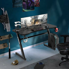 Load image into Gallery viewer, Gaming Desk Z-Shaped Computer Office Table with Gaming Handle Rack
