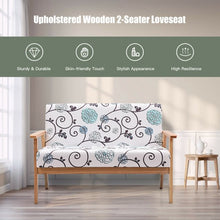 Load image into Gallery viewer, Modern Fabric Loveseat Sofa Couch Upholstered 2-Seat Armchair-Blue
