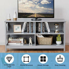 Load image into Gallery viewer, Wooden TV Stand Entertainment Media Center -Gray
