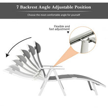 Load image into Gallery viewer, Outdoor Lightweight Folding Chaise Lounge Chair-Gray
