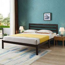 Load image into Gallery viewer, Solid Wood Platform Bed Wood Slat Support Queen Size Bed Frame
