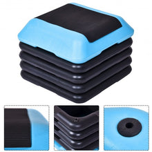 Load image into Gallery viewer, 16&quot; x 16&quot;  Adjustable 4 Risers Lightweight Aerobic Pedals
