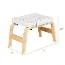 Load image into Gallery viewer, Yoga Headstand Wood Stool with PVC Pads-White

