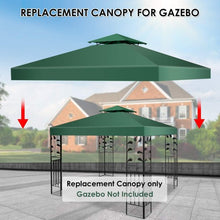 Load image into Gallery viewer, 10&#39; x 10&#39;  2-Tier 3 Colors Patio Canopy Top Replacement Cover-Green
