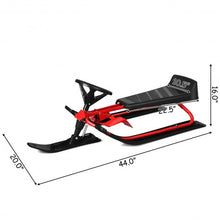 Load image into Gallery viewer, Kids Snow Sled w/ Steering Wheel &amp; Double Brakes Pull Rope
