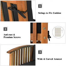 Load image into Gallery viewer, 4PCS Patio Solid Wood Furniture Set-Black
