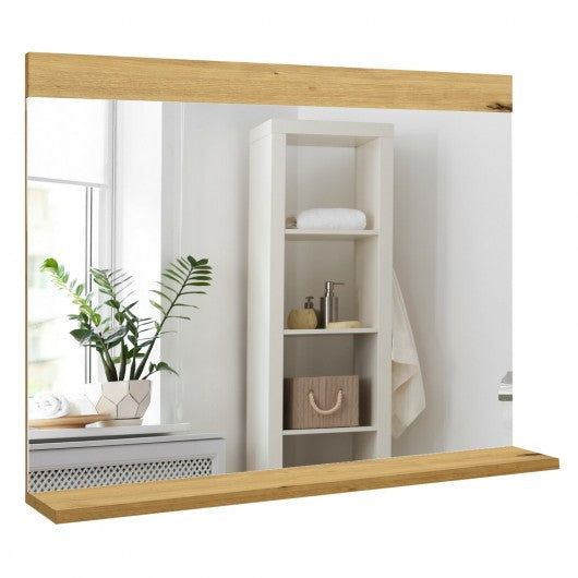 Wall Mirror with Storage Shelf Made in Italy