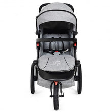 Load image into Gallery viewer, Handlebar Adjustable Portable Folding Stroller Baby Jogger-Gray
