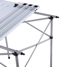 Load image into Gallery viewer, Aluminum Roll Up Folding Camping Rectangle Picnic Table
