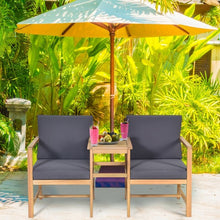 Load image into Gallery viewer, 3 PCS Solid Wood  Patio Table Chairs Set
