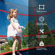 Load image into Gallery viewer, 55&quot; Youth Jumping Round Trampoline with Safety Pad Enclosure-Red

