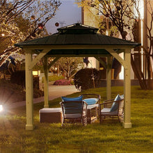 Load image into Gallery viewer, 10&#39; x 10&#39; Patio Hardtop Gazebo with Double Steel Roof for Outdoor-Gray
