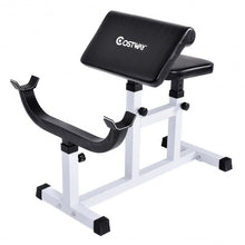 Load image into Gallery viewer, Biceps Trainer Seated Arm Barbell Curl Weight Bench
