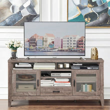 Load image into Gallery viewer, Tall TV Stand with Glass Storage &amp; Drawer
