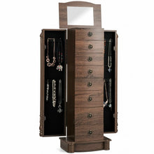 Load image into Gallery viewer, 7 Drawers Retro Standing Wood Jewelry Cabinet
