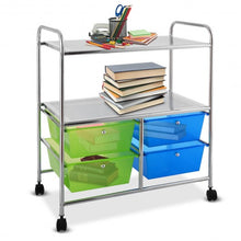 Load image into Gallery viewer, 4 Drawers Rolling Storage Cart

