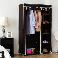 Load image into Gallery viewer, 69&quot; Portable Closet Storage Organizer Clothes Wardrobe-Brown
