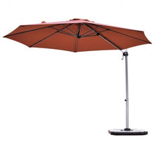 Load image into Gallery viewer, 11&#39; Patio Offset Cantilever Umbrella 360° Rotation Aluminum Tilt-Brick Red
