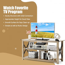 Load image into Gallery viewer, Modern Farmhouse TV Stand Entertainment Center for TV&#39;s up to 55&quot; w/Open Shelves
