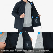 Load image into Gallery viewer, Men&#39;s Waterproof Rain Windproof Hooded Raincoat Jacket-Black-XL
