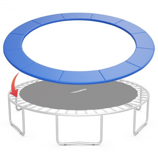 15FT Trampoline Replacement Safety Pad Bounce Frame Waterproof Cover-Blue