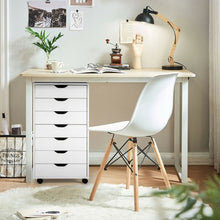 Load image into Gallery viewer, 7-Drawer Chest Storage Dresser Floor Cabinet Organizer with Wheels
