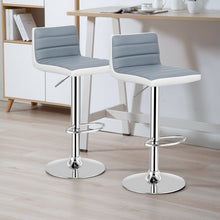 Load image into Gallery viewer, Set of 2 Adjustable PU Leather Bar Stools
