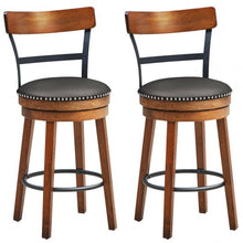 Load image into Gallery viewer, Set of 2 25.5" Swivel Counter Height Dining Chair
