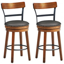 Load image into Gallery viewer, Set of 2 25.5&quot; Swivel Counter Height Dining Chair
