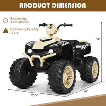 Load image into Gallery viewer, 12V Kids Electric 4-Wheeler ATV Quad Ride On Car with LED Light-Yellow
