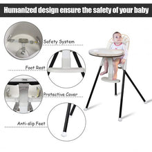 Load image into Gallery viewer, 3 in 1 Convertible Highchair with Detachable Double Trays-White
