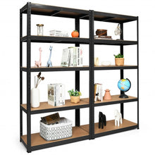 Load image into Gallery viewer, 2 Pcs Storage Shelves Garage Shelving Units Tool Utility Shelves-Black
