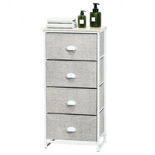 Load image into Gallery viewer, Chest Storage Tower Side Table Display Storage with 4 Drawers-Gray
