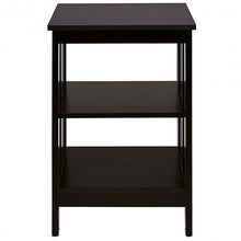 Load image into Gallery viewer, 3-tier Side Table Nightstand with Stable Structure-Espresso
