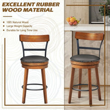 Load image into Gallery viewer, 360-Degree Swivel Stools with Leather Padded Seat
