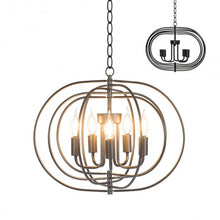 Load image into Gallery viewer, 16" Folding Rotatable Chandelier 5 Lights Metal Ceiling Lamp
