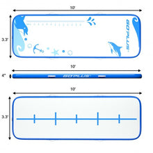 Load image into Gallery viewer, 10 ft Inflatable Gymnastic Tumbling Mat with Electric Pump-Blue
